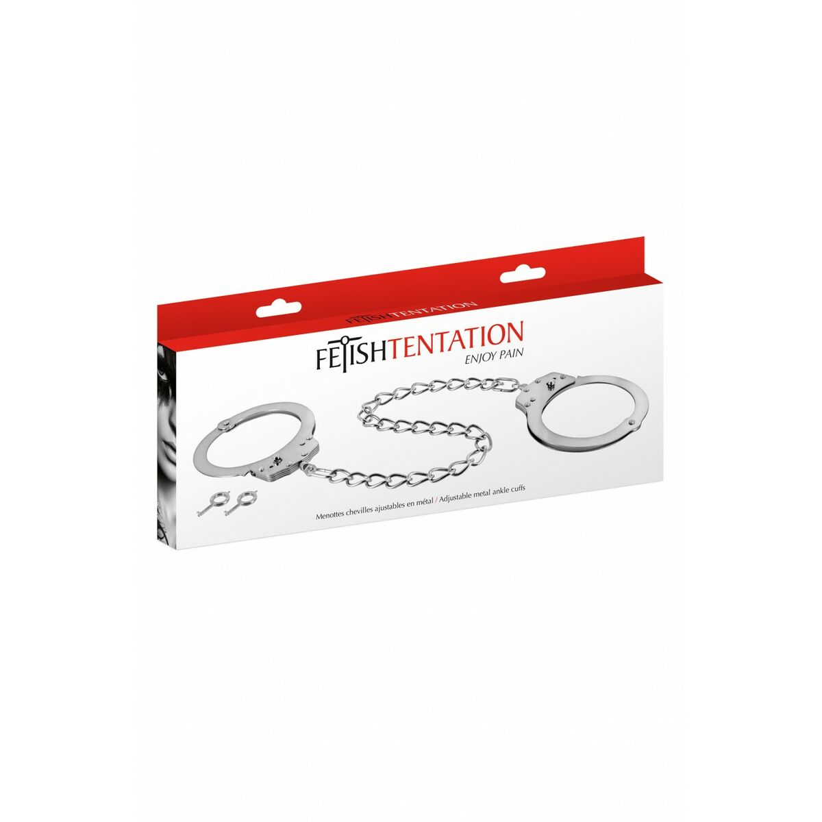Hog Tie Fesseln & Handschellen Fetish Tentation Silberfarben